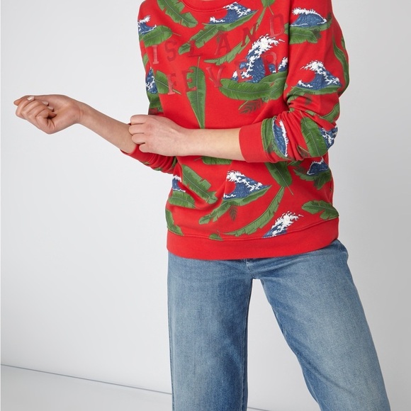 Zoe Karssen Island Fever Graphic Plant prints jumper XS - Picture 3 of 11